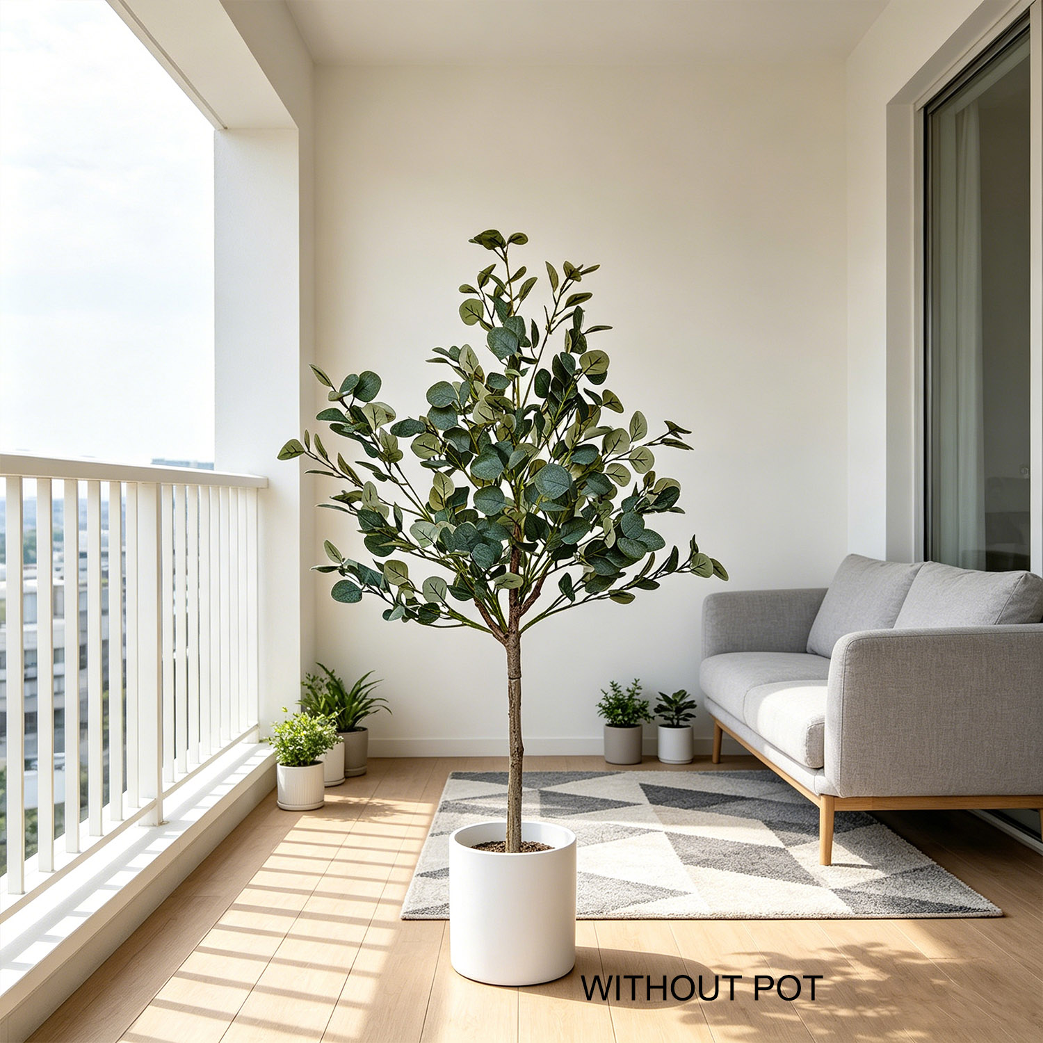 Ficus Lyrata Tree - Plante artificielle d'eucalyptus de 140 cm